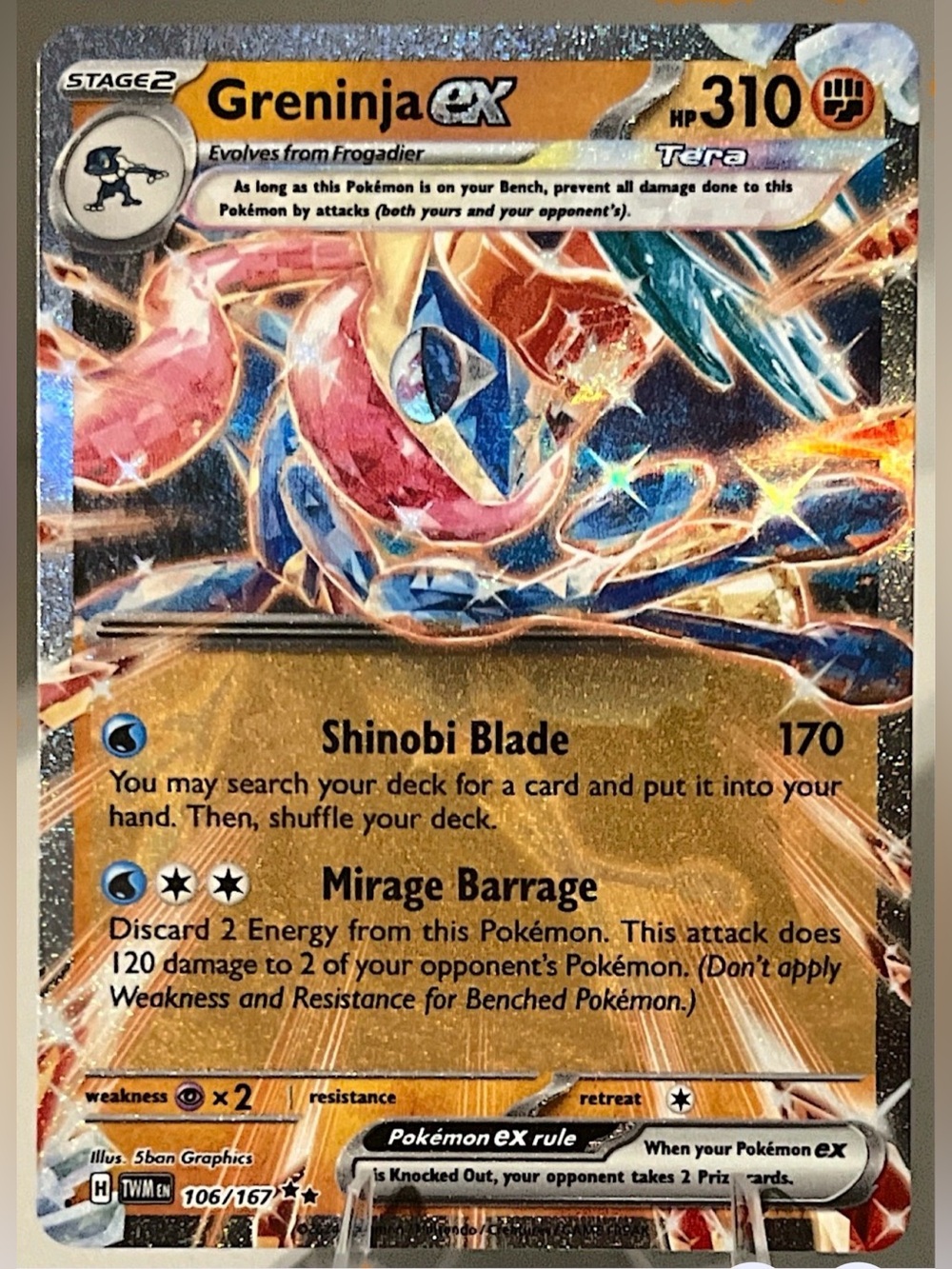 Pokémon TCG: Twilight Masquerade - GRENINJA EX 106/167 NM